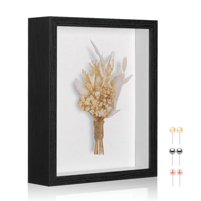 MUXIUNT 8x10 Shadow Box Picture Frame Display Case with Soft Linen Back and Thickened Panel,Black Deep Shadow Memory Box Frame 8x10 for Flower Baby Pet Wedding Photo Craft Memorial Gift