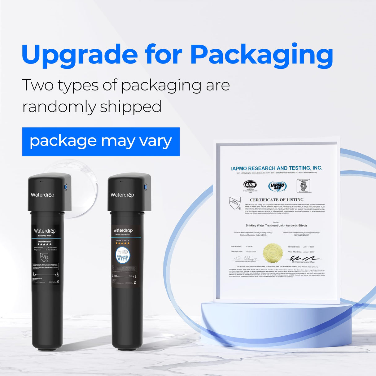 Waterdrop 15UA Under Sink Water Filter System, Reduces Lead, Chlorine, Bad Taste & Odor, Under Counter Water Filter Direct Connect to Kitchen Faucet, NSF/ANSI 42 Certified, 16000 Gallons, USA Tech Waterdrop