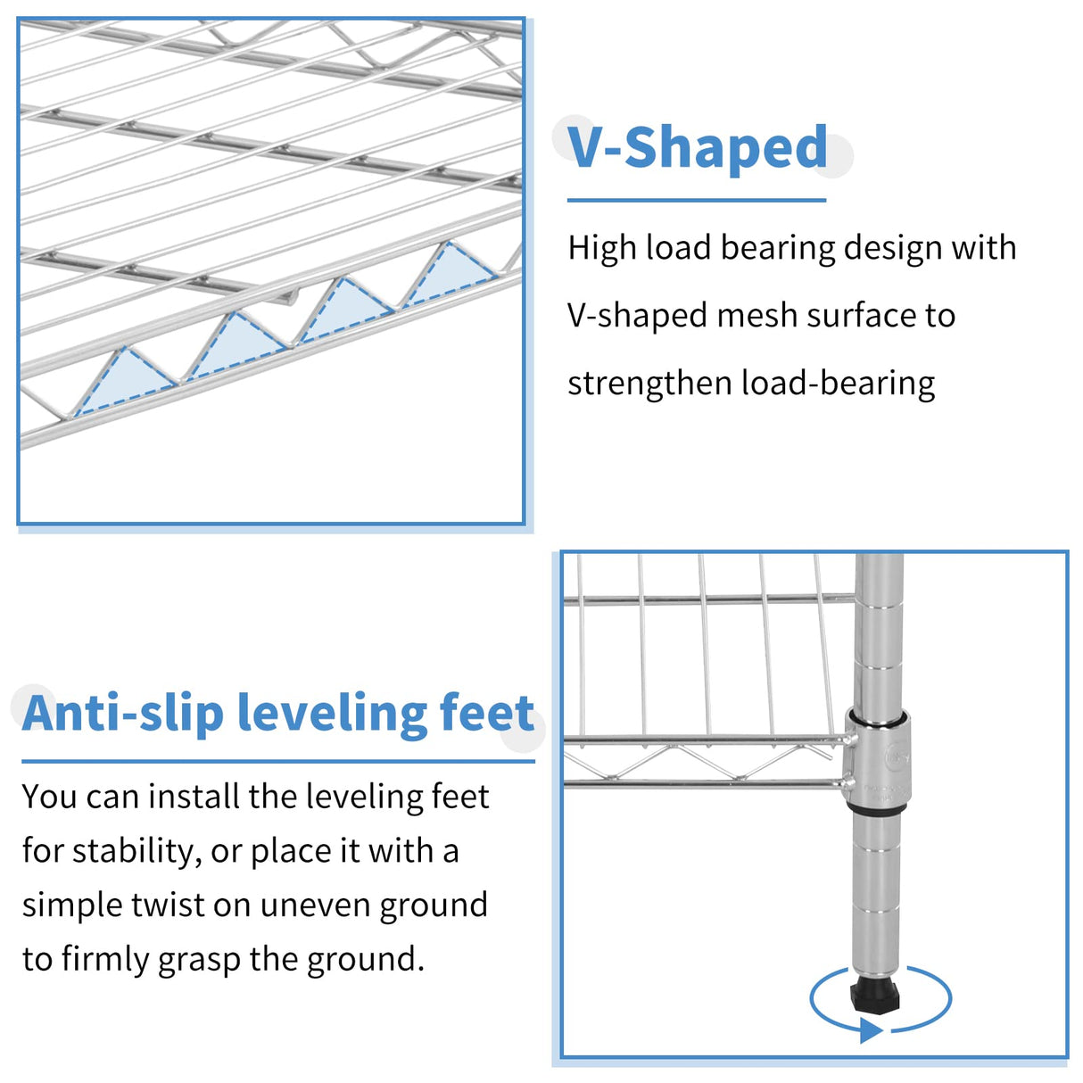 4 Tier Metal Storage Shelves 36" L x 14" W x 54"H Adjustable Wire Shelving Unit 1000LBS Metal Shelves Garage Storage Pantry Shelves Storage Rack Wire Rack Shelf Steel Shelves for Storage, Chrome XXkseh