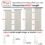 SHINELAND 108 Inch Curtains Long,Pinch Pleated Curtains Blackout Linen Black Out Extra Long Curtains for Living Room Drapes 108 Inches Long 2 Panels,Cream SHINELAND