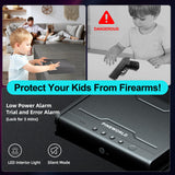 PINEWORLD Gun Safe For Handgun, Gun Case, Biometric Gun Safe For Car, Pistol Safes With Fingerprint|Passcode|Key Unlock, Full Voice Prompt Gun Lock Box with Cable, Charging Port PINEWORLD