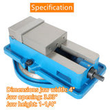 waltyotur 4 x 4-1/8 Precision Mill Vise Anti-Jaw Lifting W/Swivel Base, Lockdown CNC Milling Machine Vise With Base Clamp Vise for Milling Shaping waltyotur