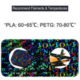 TMYPN 256x268mm Digit + Letter Build Plate for Anycubic Kobra 3 Combo 3D Printer, 3D Printer Spring Steel Plate for Anycubic Kobra 3 TMYPN