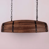 Newrays Antique Wood Wine Barrel Pendant Lamp Hanging Rustic Kitchen Bar Ceiling Lamp Light Fixtures Newrays