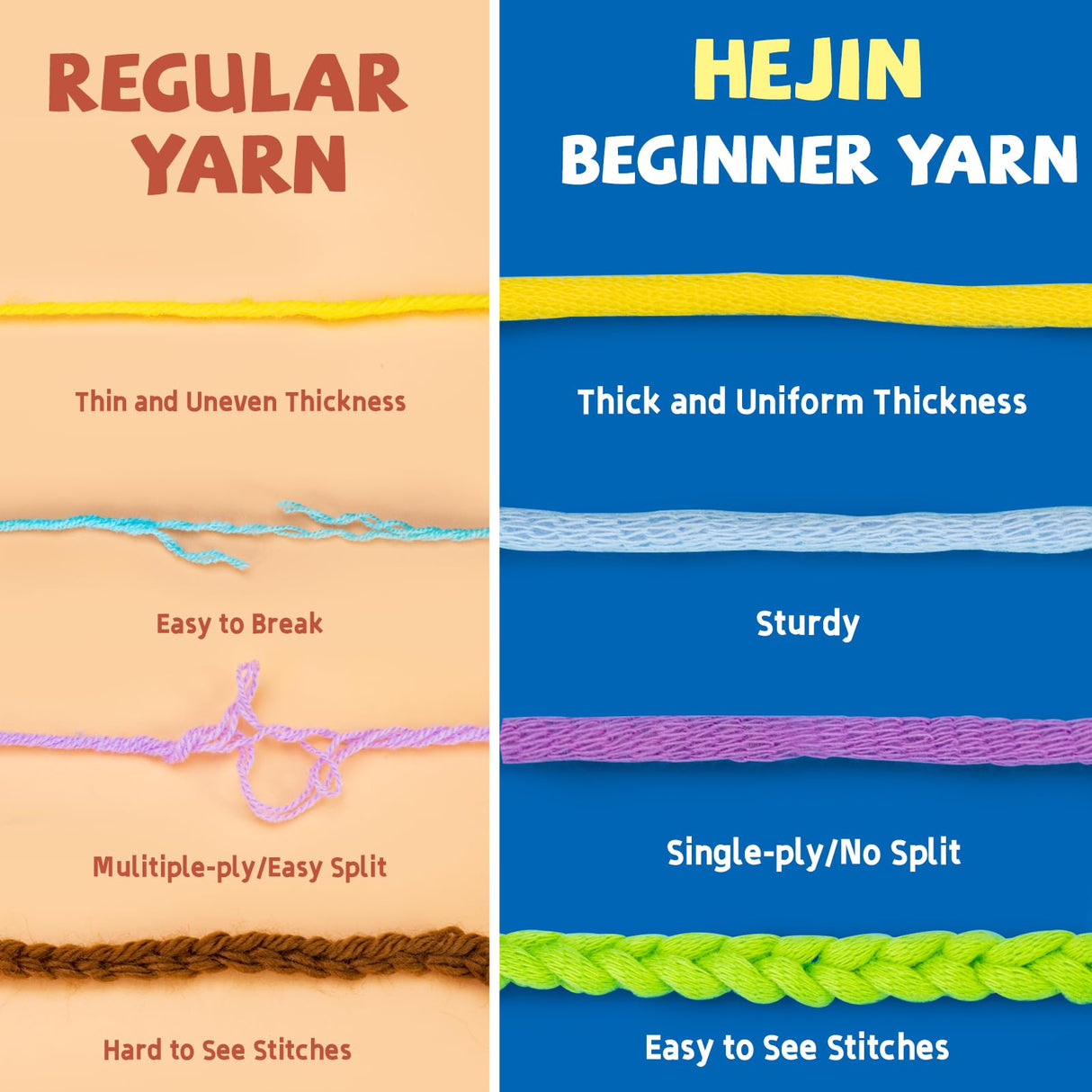 120g Glow in The Dark Yarn for Crocheting and Knitting; 120m(144yds) Yarn for Beginners with Easy-to-See Stitches; Worsted-Weight Medium #4; Yarn for Beginners Crochet Kit Making HEJIN