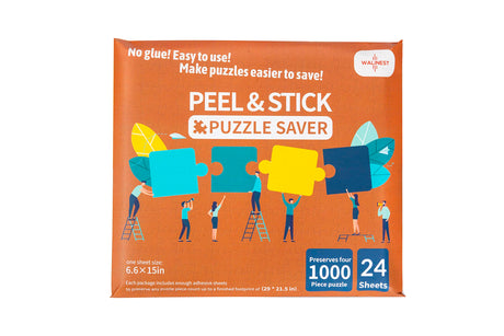 WALINEST 24 Glue Sheets Puzzle Saver Kit - No Mess Frame and Preserve for Large Puzzles - Save 4 x 1000 Piece Puzzles for Adults WALINEST