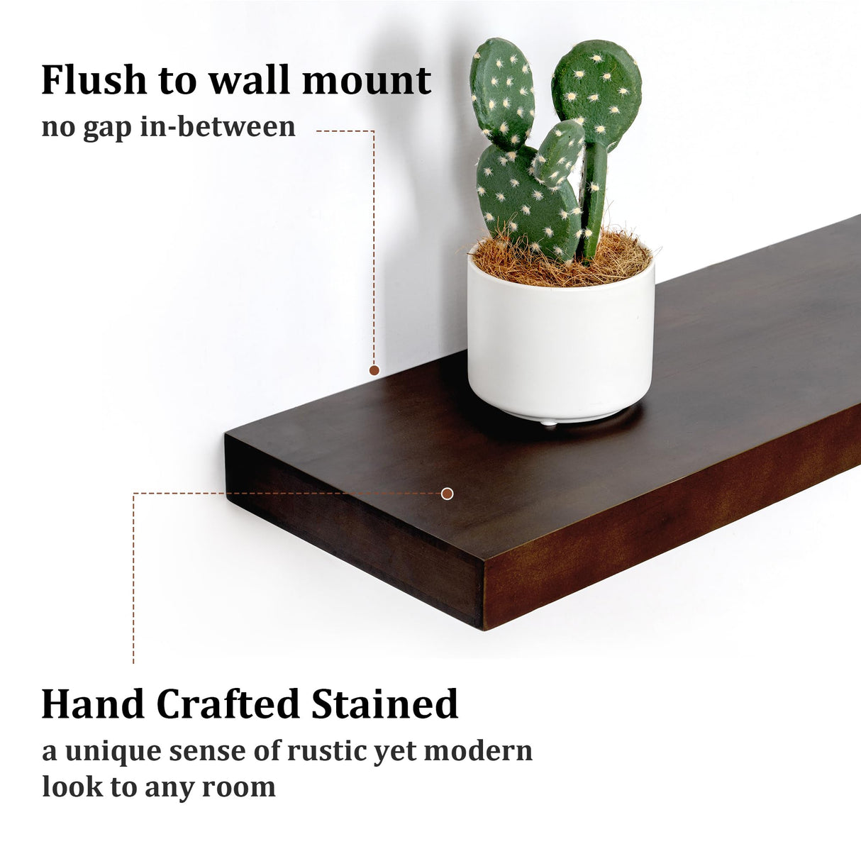 Floating Shelves, 48 Inch Wall Shelf, Rustic Wood Shelves for Wall Storage, Fireplace Mantel, Wall Mounted Wooden Display Shelf for Bathroom Bedroom Kitchen Garage,48" W x 8" D x 1.6" H Fun Memories