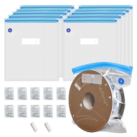 AJOYIB 3D Printer Filament Storage kit 10pcs Vacuum Storage Sealing Bags with Desiccants Moisture Proof Filament Dry 30 * 34cm AJOYIB