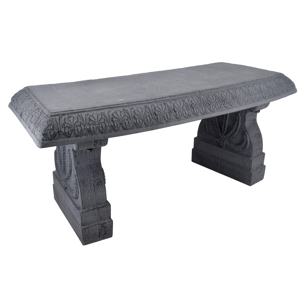 Arcadia Garden Products BE02 Fiberclay Garden, Outdoor Bench, Patio Seating for Front Porch Park Outside Furniture Decor, Gray Arcadia Garden Products