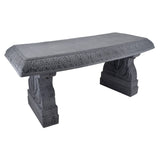 Arcadia Garden Products BE02 Fiberclay Garden, Outdoor Bench, Patio Seating for Front Porch Park Outside Furniture Decor, Gray Arcadia Garden Products