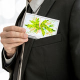 ZUYYON 4 Pcs Sublimation Blank Business Card Holder Metal Organizer Card Case Pocket Heat Transfer Blank Card Carrier Case DIY Business Card Case for Men Women ZUYYON