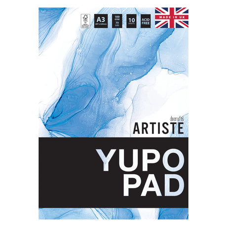 Artiste A3 YUPO Pad 100gsm 10 Sheets DOCRAFTS ARTISTE