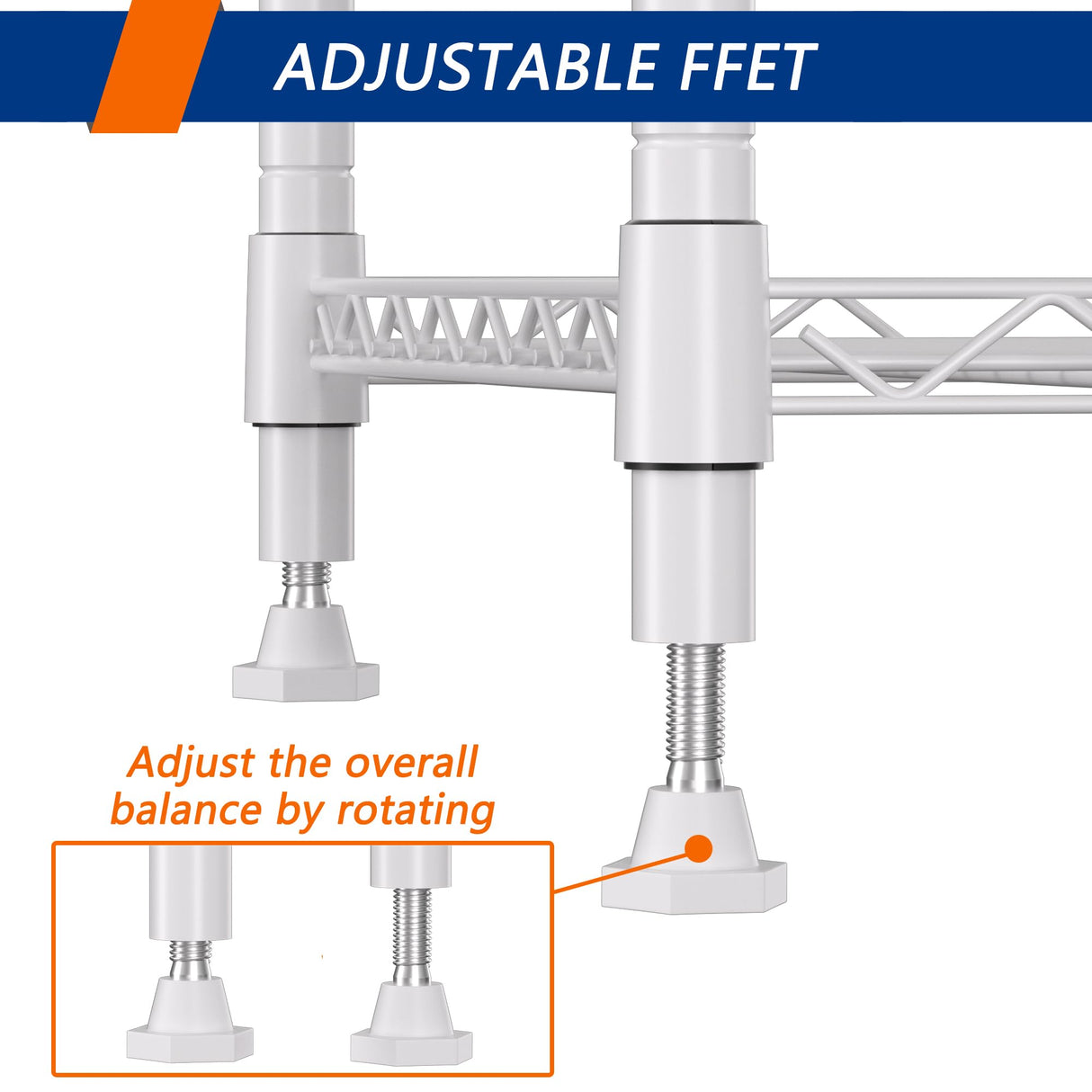 REGILLER 5-Wire Shelving Metal Storage Rack Adjustable Shelves,Standing Storage Shelf Units for Laundry Bathroom Kitchen Pantry Closet(White,11.8" D x 16.6" W x 53.5" H) REGILLER