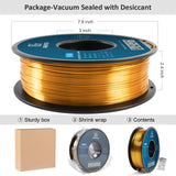 Geeetech Silk PLA Filament 1.75mm for 3D Printer , Metal-Like Shiny Consumable 1kg (2.2lbs) 1 Spool, Dimensional Accuracy +/- 0.03 mm, Silk Gold Geeetech