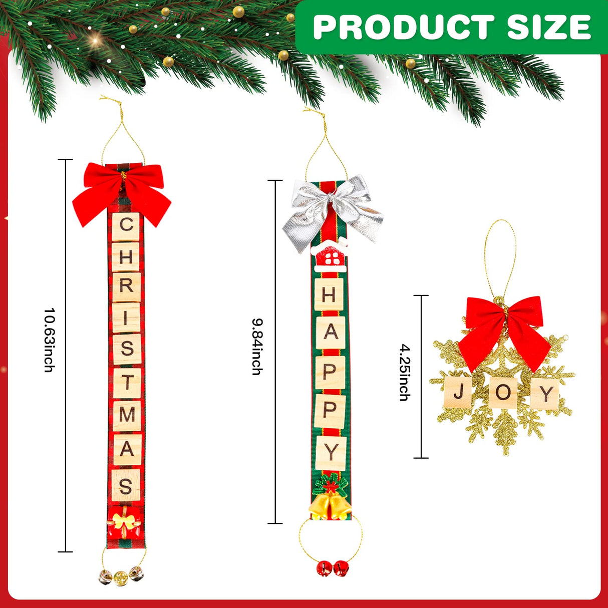 MGparty 284 Pieces Christmas Ornaments DIY Christmas Tree Ornaments Xmas Arts and Crafts Decorations Supplies for Kids Adults MGparty