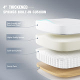 Dowinx Ergonomic Office Chair,Breathable Mesh Computer Chair with Pocket Spring Cushion,Comfy Desk Chair with Adjustable Lumbar Support and Headrest,Steel Base Swivel Task Chair with Footrest White Dowinx