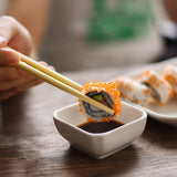 DELLING Ultra-Strong 3 Oz Ceramic Dip Bowls Set, White Dipping Sauce Bowls/Dishes for Tomato Sauce, Soy, BBQ and other Party Supplies - Set of 6 DELLING