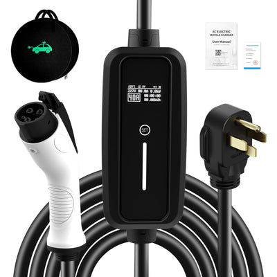 SubSun Portable Level 2 EV Charger 40Amp 240V Electric Car Charger for All J1772 EVs Includes Chevy Volt Bolt and Nissan Leaf, 25FT EV Charging Cable with NEMA 14-50 Plug for Home Travel