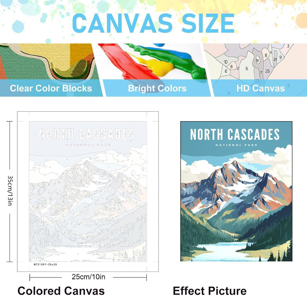 bleihum 6 Pack Paint by Numbers Kit for Adults National Park- Landscape Adult Paint by Number Kits on Canvas, DIY Acrylic Painting with Numbers Craft for Home Decor Gift 10x14 in bleihum