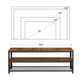 VASAGLE TV Stand, Bench, Console for up to 60 Inch Televisions, Coffee Table, Rustic Brown ULTV50BX VASAGLE