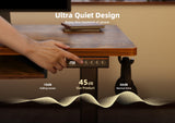 YDN Electric Standing Desk with Spacious Keyboard Tray, 55 Inch Height Adjustable Desk, Brown Stand Up Desk, Computer Office Desk, Rustic Brown YDN