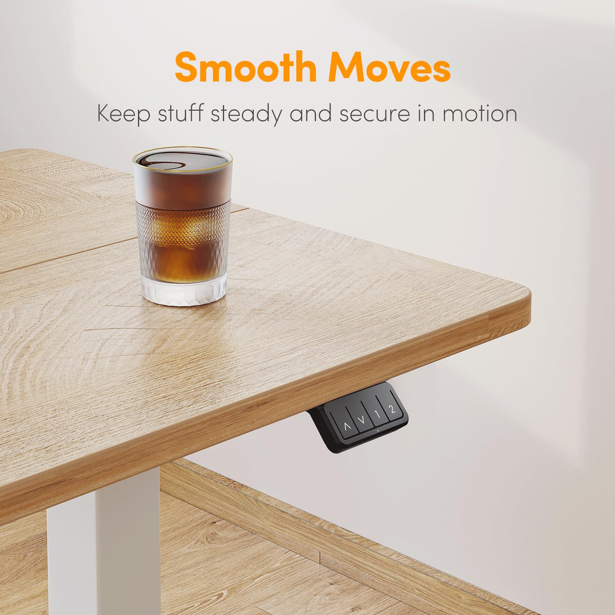 Cubiker Standing Desk, Stand up Height Adjustable Home Office Electric Desk, 55 x 24 Inch Sit Stand Desk with Splice Board, Maple Desktop Cubiker