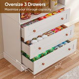 Vyre 71" Tall Farmhouse Kitchen Pantry, Large Storage Cabinet with Adjustable Shelves, 3 Drawer, Wood Versatile Hutch Cabinet for Living Room, Dining Room Vyre