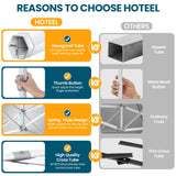 Hoteel Canopy 10x20 Heavy Duty Pop Up Canopy Tent with 6 Sidewalls,UPF50+ and Waterproof 1500mm,3 Height Adjustable,Upgraded Hexagonal Pipe,Commercial Instant Tent,for Picnic,Parties,Wedding,White Hoteel