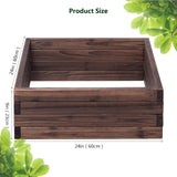 Giantex Raised Garden Bed, Wood Planter Box, Outdoor Planting Bed for Vegetable Flower, Square Planter for Patio and Lawn, 24''Lx24''Wx10''H, Brown Giantex