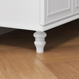 Farmhouse Buffet Cabinet with Storage, 47.6" Buffet Sideboard with 2 Drawers and 4 Doors, Wooden Kitchen Storage with Adjustable Shelves, Rustic Top Console Table for Dining Room, Kitchen or Entryway PROXRACER