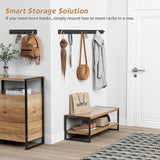 Forbena Black Coat Rack Wall Mount 4-Pack, Rustic Farmhouse Coat Hooks for Wall, Vertical Hanging Hat Rack for Office, Bedroom, Closet, Small Spaces, Kids Room Clothes, Entryway Shoes - 16 Pegs Forbena