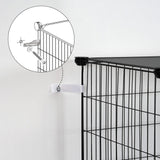 Large Cat Cage, 4-Tier Cat Enclosures Indoor, DIY Cat Kennel Detachable Metal Wire Catio Playpen with Hammock and Hanging Balls, for 1-3 Cats, Ease to Assembly, Black BK02PP03G1N1 HOOBRO