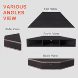 24/7 Shop at Home French 47 inch Modern Floating TV Stand with Storage, Floating Corner Shelf for Wall, Wood Entertainment Center with Shelves for Living Room, Bedroom, Family, Cappuccino Brown 24/7 Shop at Home