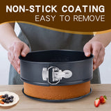 isheTao Cake Pan Set for Baking, Non-Stick Springform Pans Set of 4 (4, 7, 9 10inches), Round Cake Pans,Cheesecake Pan, Leak-Proof Cake Pans with Removable Bottom isheTao