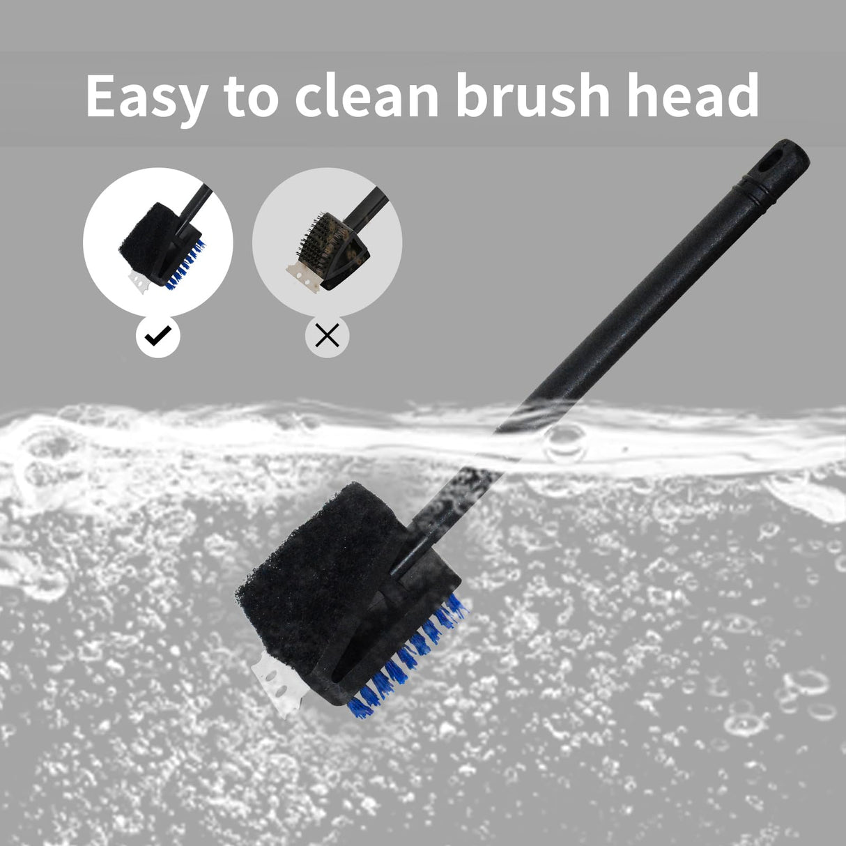 Nylon Grill Brush No Wire Bristle Barbecue Brush Grill Cleaning Kit Safe Grill Scraper Brush for Outdoor Grill Cleaner with Hole BBQ Brush Accessories Clean Cool Grates Gift for Men/Dad 3 PCS Novaspark