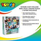 Scrubs Cast Collage 1000-Piece Jigsaw Puzzle for Adults | Brain Teaser, Educational Developmental Toys & Games, Building Kit Activities to Encourage Creative Play | 28 x 20 Inches Toynk