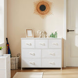 OLIXIS Dresser for Bedroom with 7 Drawers, Wide Fabric Dresser for Storage and Organization, Bedroom Dressers, Chest of Drawers for Living Room, Closet OLIXIS