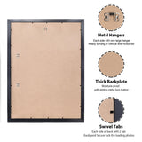 Annecy 19.25x26.75 Picture Frame Black（1 Pack）, 19.25 x 26.75 Picture Frame for Wall Decoration, Classic Black Minimalist Style Suitable for Decorating Houses, Offices, Hotels Annecy