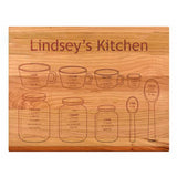 Blue Ridge Mountain Gifts Personalized Cutting Board - Laser Engraved Wooden Chopping Boards, Measurement Conversions for Counter Display and use Blue Ridge Mountain Gifts