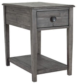 Signature Design by Ashley Borlofield Farmhouse Rectangular End Table with Drawer, Gray Signature Design by Ashley