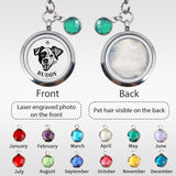 Overket Custom Furever Keychain with Photo & Name, Personalized pet hair keepsake fur locket keychain, Pet Memorial Keepsake Keychain Gifts, Loss of Dog Sympathy Gift (Pet Fur Keepsake) Overket