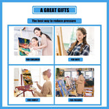 MXCFZX Sunset Beach Paint by Numbers kit for Adults，Beginner on Advanced Canvas Adult Paint by Number Kits ，Easy Landscape Painting by Numbers,Acrylic Paint Boat On Lake Crafts for Home Decor 8x12in MXCFZX