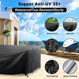 Patio Furniture Covers Waterproof, Outdoor Furniture Covers Rip-proof for Patio Furniture Set Table and Chairs, Windproof UV and Fade Resistant Outdoor Sectional Cover 74"L X 47"W X 28"H Lipneaed