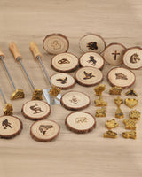 AIMOADO Compass Branding Iron Stamp, 1 1/2" Wood Branding Iron Personalized Logo for Meat, Burger, Wood, Hats with Full Set Tools AIMOADO