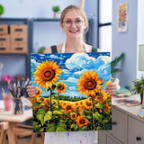Fountor Paint by Numbers Kit for Adults Beginner, Sunflowers Adult Paint by Number Kits on Canvas Without Frame, Sunflower Field Landscape Oil Paint by Numbers for Home Decor Gift 16” W x 16”L Fountor