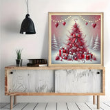 Christmas Tree Love Diamond Art Painting Kits for Adults, Diamond Painting Kits for Adults Beginners, 5D DIY Full Drill Diamond Dot Gem Art Kits for Adult, Home Wall Decor 13.8x13.8 Inch AWLNKMC