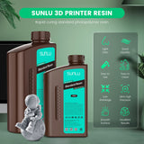 SUNLU 3D Printer Resin 3kg, Fast Curing Standard 3D Resin for Most Resin 3D Printers, 395 to 405nm UV Curing 3D Printing Liquid Photopolymer Resin, Low Shrinkage and High Precision, 3000g, Grey SUNLU