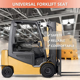 TICSEA Universal Fold Down Forklift Seat,Micro Switch,Armrest And Safety Belt,for Tractor,Excavator Skid Loader Backhoe Dozer Telehandler TICSEA