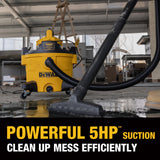 DEWALT Shop Vacuum Wet and Dry Vac with Detachable Leaf Blower, 3 in 1 Heavy Duty Wet Dry Vacuum Cleaner 9 Gal for Home, Garage, Car, Workshop, Jobsite, Lawn Care, Yard, Patio, 5 Peak HP, DXV209P DEWALT