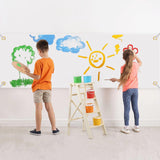 4 Pcs Sublimation Banners Blank, 2x6 Feet Large White Polyester Oxford Cloth Banner with Hanging Ropes, DIY Sign Banners for Painting, Writing, Indoor Outdoor Display and Party Decoration GCTWFYK